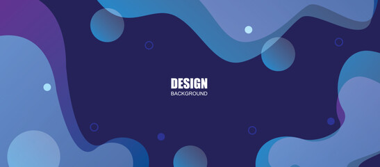 Geometric abstract shape on dark blue gradient overlay background. Vector.