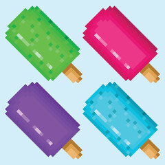 Vector graphic of Popsicle. Good for Icon, sticker, clipart, game assests, children illustration, etc