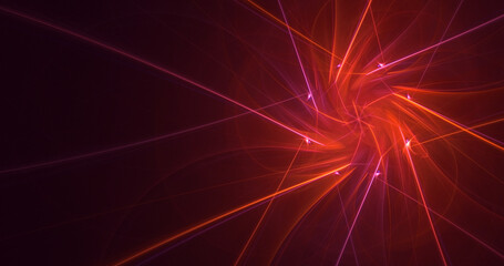 3D rendering abstract multicolor technology fractal light background