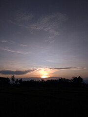 Beautiful Morning around the village in Banyuwangi, East Java, Indonesia.