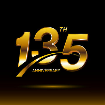 135 years golden anniversary logo celebration
