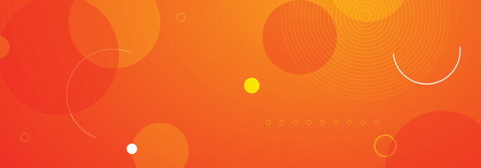 Fototapeta na wymiar Abstract modern orange yellow white banner background gradient color. Yellow and orange gradient with circle halftone pattern curve wave decoration.