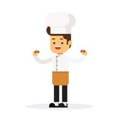 Man baking cookies Royalty Free Vector Image