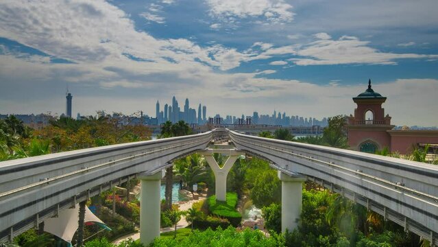 Mono rail in Palm Jumeirah island in Dubai