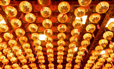 elegant, traditional Chinese red lantern decoration