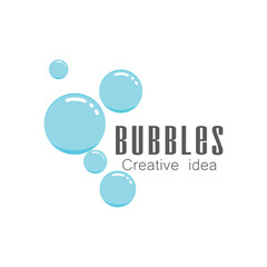 Natural realistic bubble illustration vector design