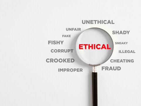 Finding The Ethical Values, Way Or Attitude In Business Concept.