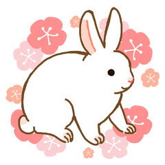 兎と花の輪