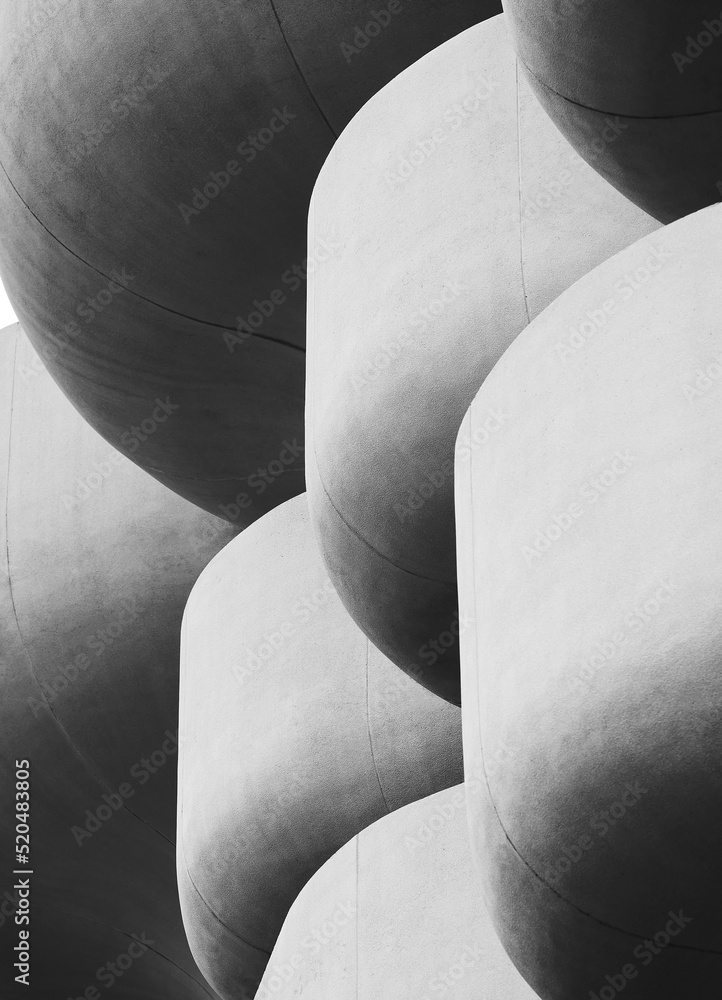 Aufkleber Cement curve texture pattern building Architecture detail 