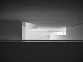 Architecture details white wall Space interior Abstract background