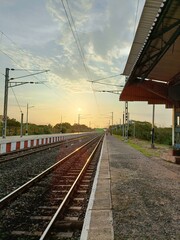 railway in the morning