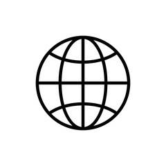 Globe world icon vector graphic illustration