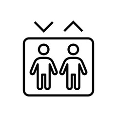 Elevator icon vector graphic illustration