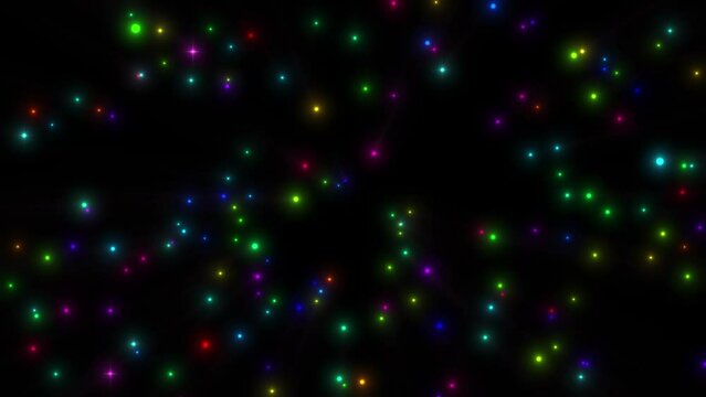 Shining Colorful Glitter Particles Overlay