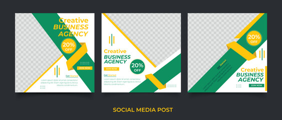 Creative business agency corporate social media instagram post template