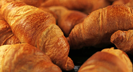 Some freshly made butter croissants