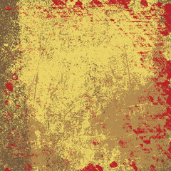 Grunge background is yellow. Vintage abstract texture. Multicolor modern style scratched pattern
