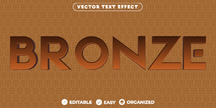 Bronze Text Effect,Fully Editable Font Text Effect