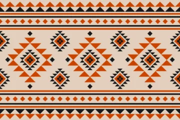 Wall murals Boho Style Carpet tribal pattern art. Geometric ethnic seamless pattern traditional. American, Mexican style. Design for background, wallpaper, illustration, fabric, clothing, carpet, textile, batik, embroidery.
