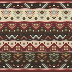 Carpet pattern. Seamless geometry. Western handmade saddle blanket rug pattern, Aztec,