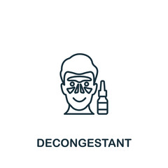 Decongestant icon. Monochrome simple Allergy icon for templates, web design and infographics