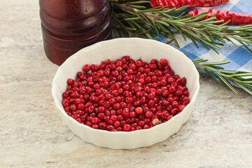 Red pepper corn seeds aroma