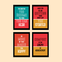 Motivational Quotes with background, Vector Art