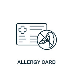 Allergy Card icon. Monochrome simple Allergy icon for templates, web design and infographics