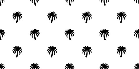 Fototapeta na wymiar palm tree seamless pattern coconut tree vector island tropical gift wrapping paper beach ocean summer scarf isolated tile background repeat wallpaper cartoon illustration design