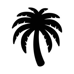 palm tree vector icon coconut tree logo symbol plant sign tropical summer beach character cartoon illustration doodle clip art design
