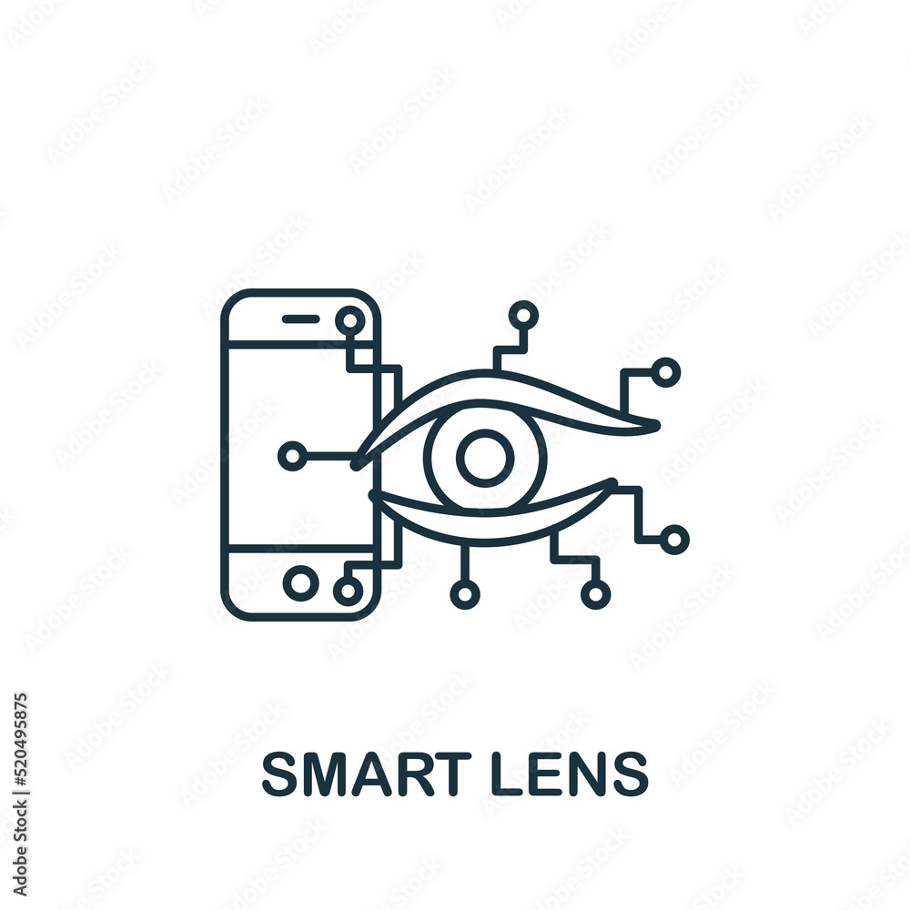Poster smart lens icon. monochrome simple artificial intelligence icon for templates, web design and infogr