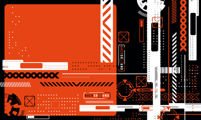 Abstract cyberpunk shape stylish background
