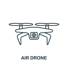 Air Drone icon. Monochrome simple Artificial Intelligence icon for templates, web design and infographics