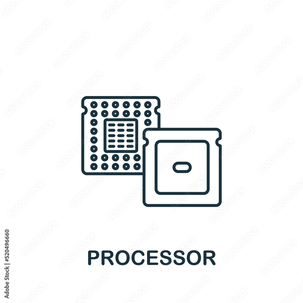Poster processor icon. monochrome simple artificial intelligence icon for templates, web design and infogra