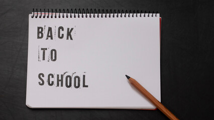 blank page of a notebook with the phrase 