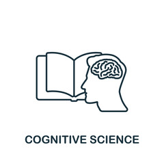 Cognitive Science icon. Monochrome simple Artificial Intelligence icon for templates, web design and infographics