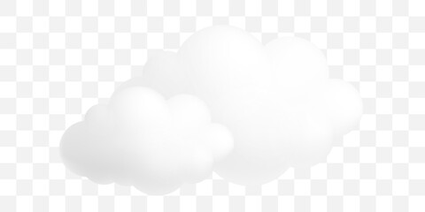Cloud shape 3d cartoon illustration