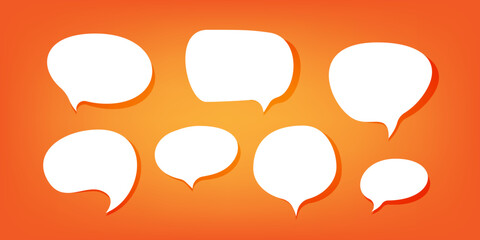 Set of different speech bubbles illustration