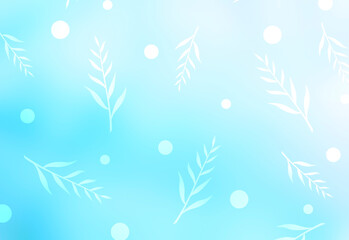 Plant branches on a blue gradient background