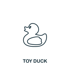 Toy Duck icon. Monochrome simple Toy Duck icon for templates, web design and infographics