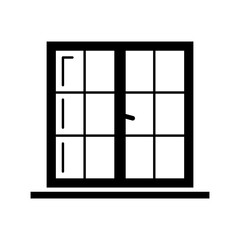 Windows icon, glyph style. Architecture elements. double window frames