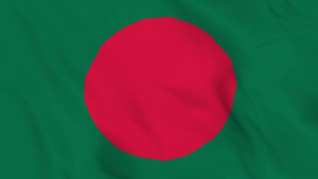 realistic People's Republic of Bangladesh waving flag. smooth 4k video seemless loop 