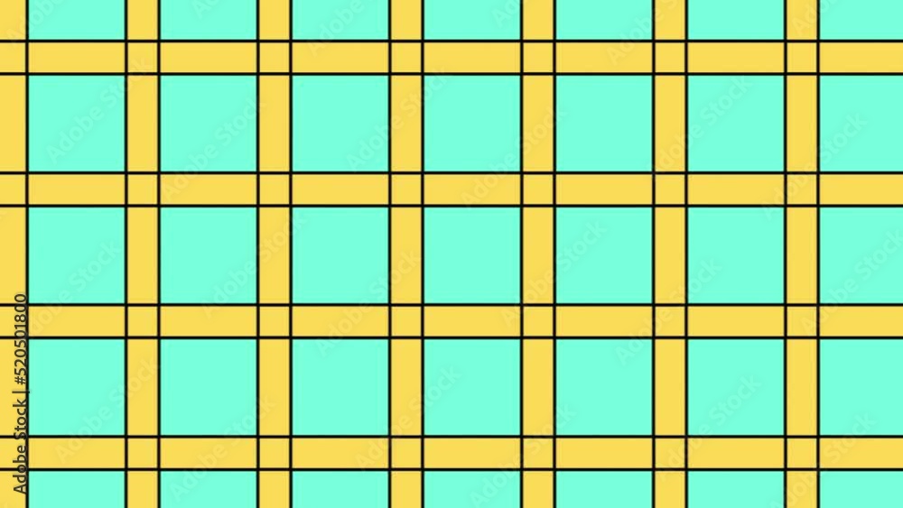 Poster a large amount of cubes in yellow and green colors. detail of an image in pixels.