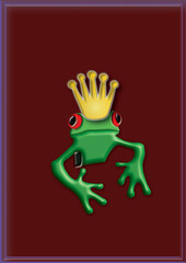 frog with a crown