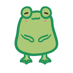 Green frog cartoon