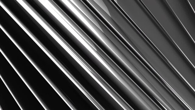 Abstract wavy moving metallic shapes animation. Metal elements forming interresting surface pattern. Seamless looping animation.