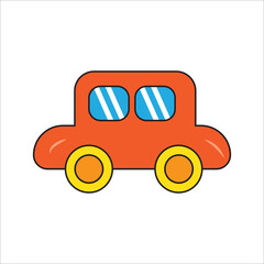 car kids toy isolated icon isolated on white background
