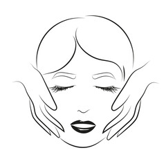 Frau, die eine Gesichtsmassage erhält