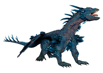 Obraz premium 3D Rendering Fairy Tale Dragon on White