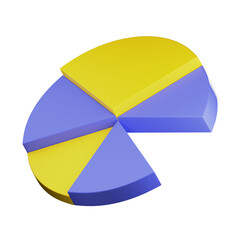 Obraz premium Bar Chart 3D Illustration